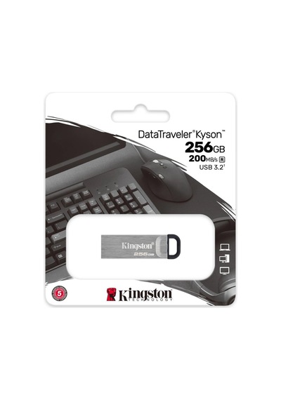 Kingston DTKN-256GB 256GB DataTraveler Kyson 200MB-s Metal USB 3.2 Gen 1 Flash Bellek