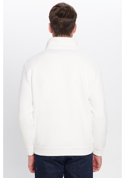Tudors Unisex Relax Fit Rahat Kesim Pamuklu İçi Polarlı Yarım Fermuarlı Beyaz Dik Yaka Sweatshirt-31443 Beyaz Tudors Unisex Relax Fit Rahat Kesim Pamuklu İçi Polarlı Yarım Fermuarlı Beyaz Dik Yaka Sweatshirt-31443 Beyaz