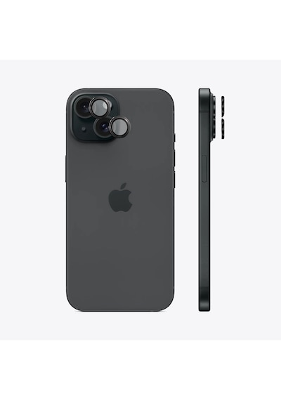 Safeus Safir Temperli Kamera Lens Koruyucu Apple Uyumlu iPhone 15 Plus Ve İle Siyah