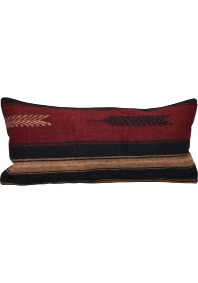 Zehra Abla Halı Yeni El Dokuma Dekoratif Lumbar Kilim Kırlent Yastık Kılıfı 6179