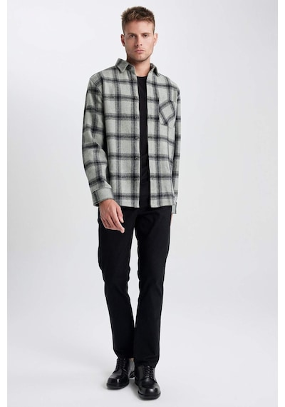 DeFacto   Regular Fit Kareli Oduncu Uzun Kollu Gömlek A5517AX23AUGN1102
