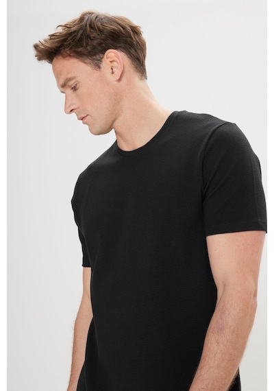 Ac&Co / Altınyıldız Classics Erkek Sıyah Slim Fit Bisiklet Yaka Kısa Kollu Yumuşak Tuşeli Basic Tişört SIYAH Ac&Co / Altınyıldız Classics Erkek Sıyah Slim Fit Bisiklet Yaka Kısa Kollu Yumuşak Tuşeli Basic Tişört SIYAH
