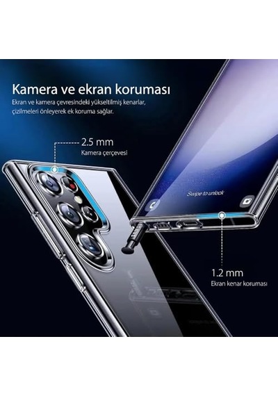 Tr Samsung Galaxy S23 Ultra Magsafe Uyumlu Şeffaf Kılıf Manyetik Kablosuz Şarj Destekli, Darbe Emici Ve Dayanık Diğer