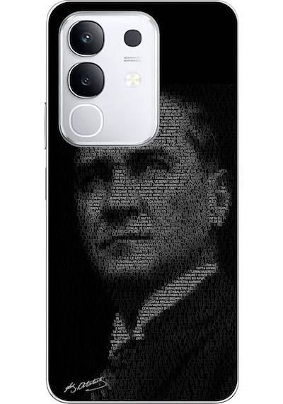 Vivo Y29 Uyumlu Gençliğe Hitabe Yazılı Atatürk Silüeti Baskılı Silikon Kılıf Renkli