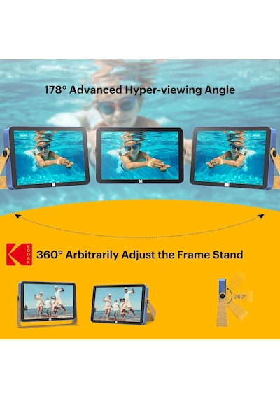 Ayrex Rwf108blue Dijital Resim Çerçevesi, 25,4 Cm 10 İnç 25,4 Cm , Wi-fi, Dokunmatik Ekran, 1280 X 800, Fotoğ Genel