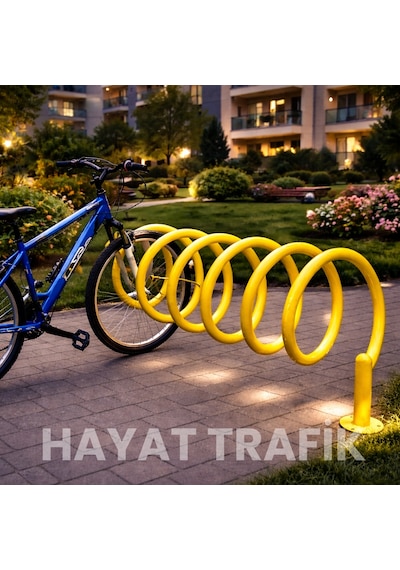 10'lu Spiral Bisiklet Park Yeri - 150 X 50 X 70 Cm