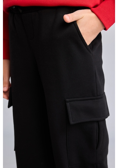 Defacto Kargo Fit Kalın Kumaş Lastikli Paça Pantolon Erkek Çocuk I0116a826wnbk81 Siyah-bk81