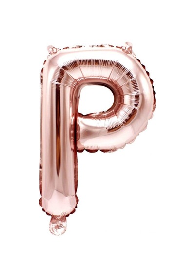40 Inç 100 Cm Rose Gold Folyo Harf Balon R Beyaz