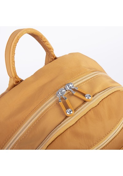 Nas Bag Kadın Çok Gözlü Hafif Su Geçirmez Unisex Water Proof Çanta Hardal