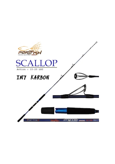 Portfish Scallop Jig Kamışı 180 CM Tek Parça 60-180 Gr