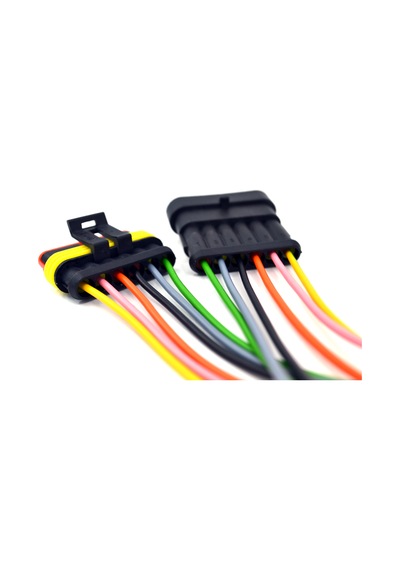 1 Takım 6 Pin Kablolu Süper Seal Elektrik Soketi Su Geçirmez Konn
