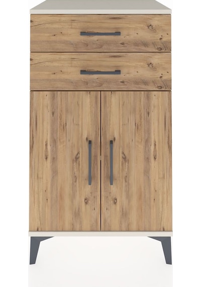 Hyperion Komodin Tek Raflı 2 Çekmeceli 2 Kapaklı 60x44x106 Ay... Aytaşı