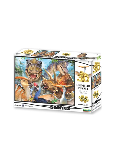 Prime 3d - Dinozor Selfie 100 Parça Puzzle 10602