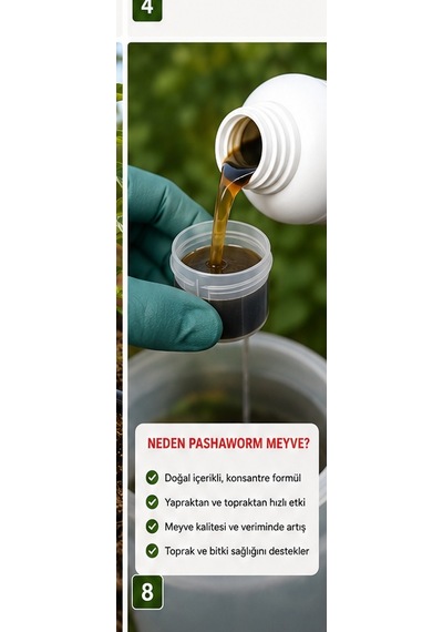 Pashaworm Meyve Konsantre Sıvı Gübre 1 L Meyve Ağaçları İçin