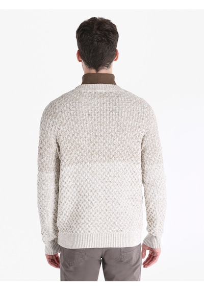 Colin's Colins Regular Fit Triko Gri Erkek Kazak Cl1066048 Bej