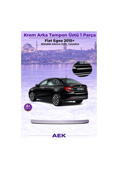Fiat Egea 2015+ Sd/hb Araca Özel Arka Tampon Koruma Krom A+