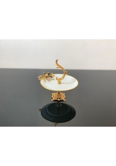 Atabey Home Ayaklı Sunumluk Kulplu Siyah Çiçek 20 Cm