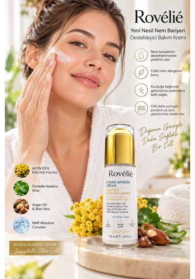 Hydra Barrier Cream Yeni Nesil Yüz Nemlendirici Altın Otu Bitki Kök Hücreli 50 Ml