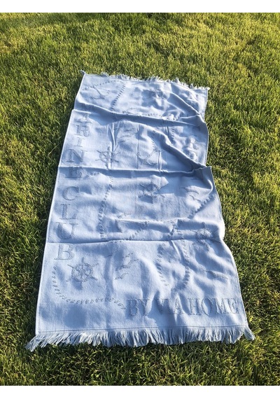 Plaj Havlusu Jakarlı 70x140 Cm Mavi