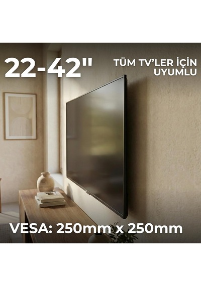 Lexroo Sabit Tv Askı Aparatı 22-42 İnç Duvara Montaj Aparatı