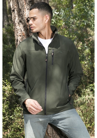 Buratti Su Itici Slim Fit Dik Yaka Softshell Ince Erkek Mont 649003 Haki