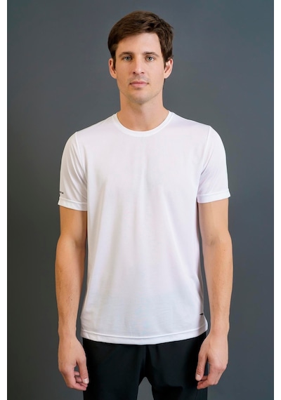 Maraton Regular Erkek Bisiklet Yaka Beyaz T-shirt Beyaz