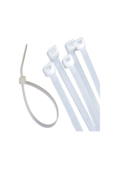 2x100 Adet 3.6x250 Mm Beyaz Cırt Kelepçe Kablo Bağı Klips 200 Adet