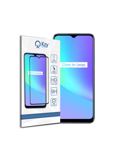 Realme C25 ile Uyumlu Tam Kaplayan Temperli Cam Ekran Koruyucu
