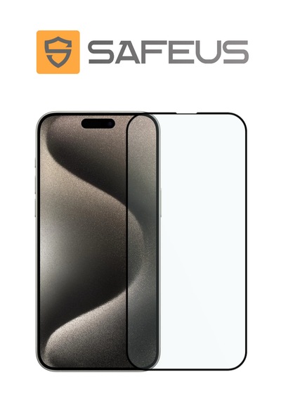 Safeus Tam Kaplayan Parmak İzi Bırakmayan Safir Ekran Koruyucu Cam Apple iPhone 15 Pro Uyumlu İle