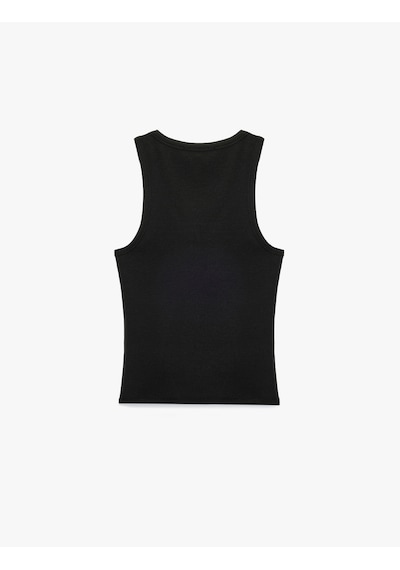 Koton Kaşkorse Modal Karışımlı V Yaka Kolsuz Slim Fit Atlet Siyah 6sal30273ık