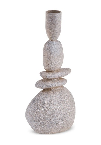 Karaca  Alba Taş Şamdan Bej 9,6x6x19,5 cm