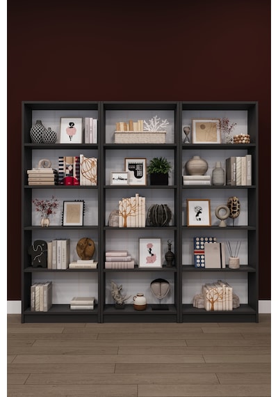 Lüks 15 Raflı Ev Ofis Kitaplık %100 Mdf Modern Dekoratif Kütüphane Kitaplık K004 Karına