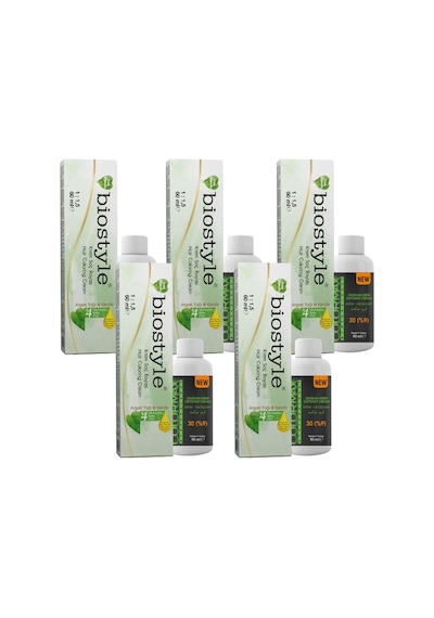 Biostyle Bitki Özlü Argan Ve Keratin 8.43 Sultan Bakırı 5 Adet 60 Ml Saç Boyası + 5 Ad 90 Ml Oksidan