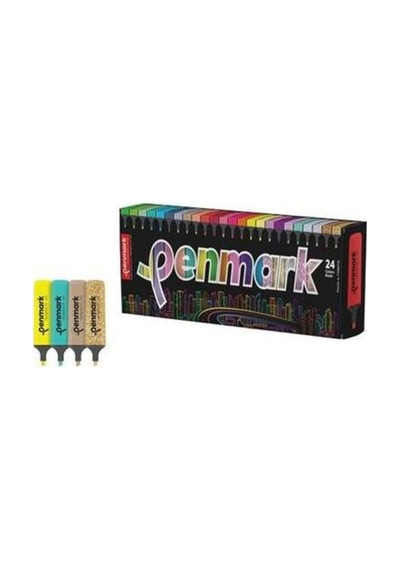 Fosforlu Kalem 24 Lü Süperkutu 6neon 6pastel 6tropik 6sim Karışık