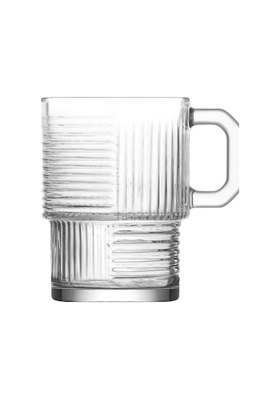 Lav Helen Cam Kupa 6 Kişilik 270 ml Kulplu (Kahve/Çay Bardağı)