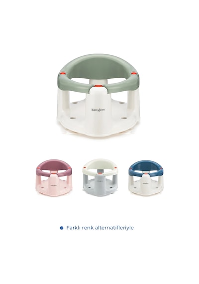 Babyjem Önden Açılır Banyo ve Mama Oturağı ve Hediye Minderli - 2 ' Li Set Soft Yeşil