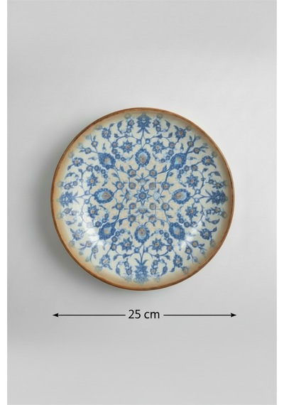 6'lı Venue Çukur Tabak 25cm Dijital Tiara-a Rinart Krem