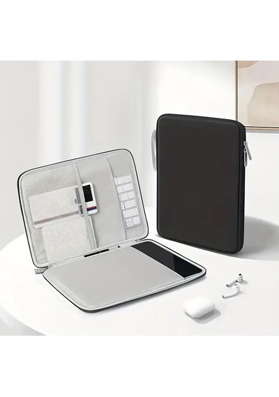 Bölmeli Tablet Ve Notebook İçin Dayanıklı Koruma Kılıfı Taşınabilir Çanta Siyah