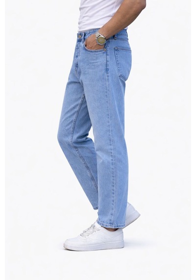 Erkek Açık Mavi Boyfriend Pantolon Maviaçık
