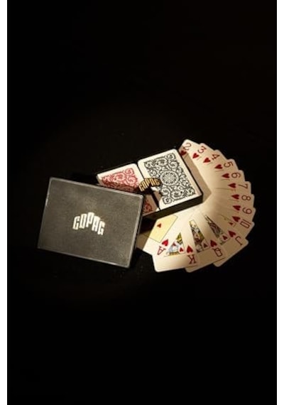 Copag 1546%100 Plastik Oyun Kartları - Poker Boyu, Jumbo Endeks, Mavi & Kırmızı İki Deste