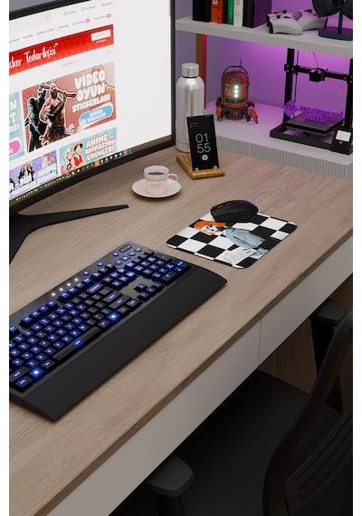 The Queen's Gambit V2 22x18 Gaming Kauçuk Kaymaz Taban Mouse Pad Fare Altlığı