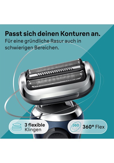 Braun Series 7 Elektrikli Tıraş Makinesi 360 Flex, Easyclick Hassas Düzelticili, Erkek Elektrikli Tıraş Makinesi, Islak Ve Kuru, Erkeklere Hediye, Almanya'da Üretilmiştir, 71-b1200s, Mavi Braun Series 7 Elektrikli Tıraş Makinesi 360 Flex, Easyclick Hassas Düzelticili, Erkek Elektrikli Tıraş Makinesi, Islak Ve Kuru, Erkeklere Hediye, Almanya'da Üretilmiştir, 71-b1200s, Mavi