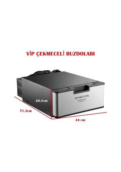 Evacool Eva D23 Premium Çekmeceli Vip Koltuk Altı Buzdolabı 12/24