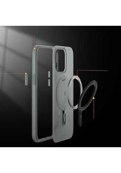 Apple Uyumlu iPhone 13 Pro Max Kılıf Magsafe Şarj Özellikli Youngkit Rock Serisi Kapak