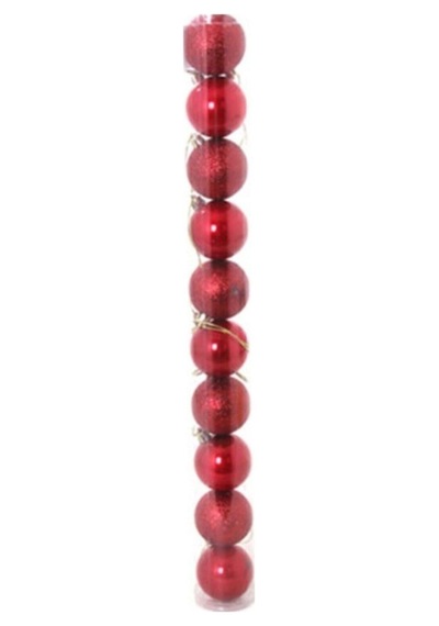Yılbaşı Çam Süsü Top 6 Cm 10'lu Pk Candy/glıtter