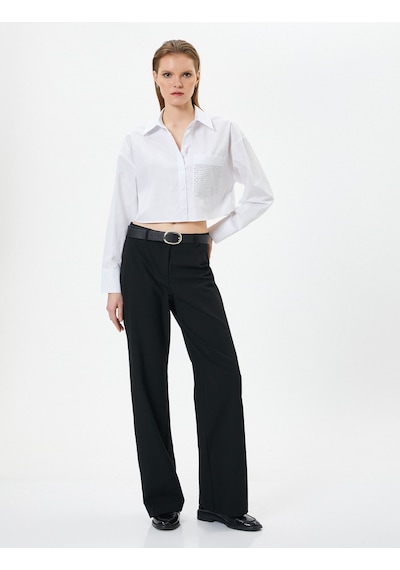 Koton Crop Uzun Kollu Gömlek Cep Detaylı Düğmeli Pamuklu Beyaz 4sak60229pw 4SAK60229PW000 Beyaz Koton Crop Uzun Kollu Gömlek Cep Detaylı Düğmeli Pamuklu Beyaz 4sak60229pw 4SAK60229PW000 Beyaz