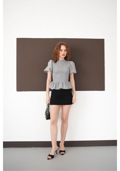Verymoda Gipeli Bisiklet Yaka T Bluz D2999 Siyah