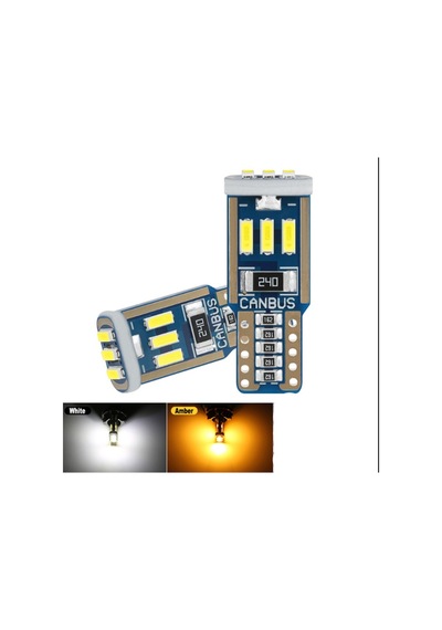 Dekoratif Led Ampul T10-15smd 4014 Canbus 12v Çift Turuncu