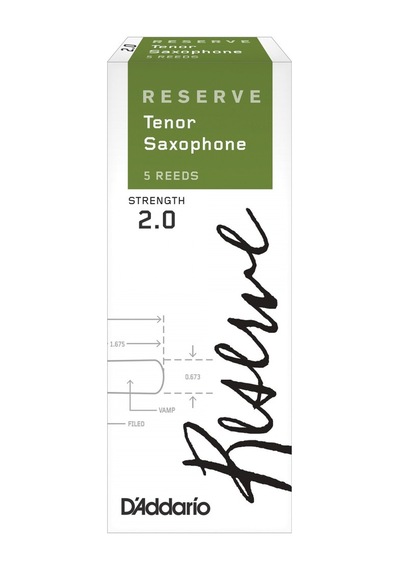 D'addario Dkr0520 Reserve Tenor Saksafon Kamışı No: 2.0 Başlangıç/eğitim - 5'li Paket Yumuşak Başlangıç Seviyesi İçin Uygun Ve Hassas Tepki