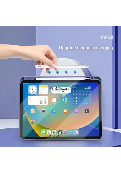 Apple Uyumlu iPad 11 (A16) 2025 10. Nesil 10.9 Kılıf Yumuşak Kalem Bölmeli Akıllı Uyku Modlu a3354
